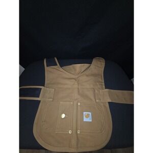 Carhartt Dog Coat‎ Vest Brown Size 13x12 Canvas Material With Adjustable Straps